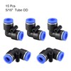 sourcing map Plastic Elbow Push to Connect Tube Fitting 8mm