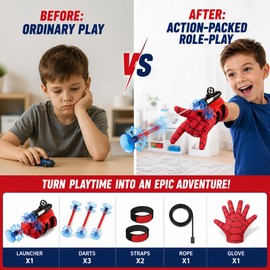 Superhero Wrist Launcher Toy for Kids – Wearable Glove Set for Role Play, Parties, Cosplay, Dress-Up & Active Indoor or Outdoor Games