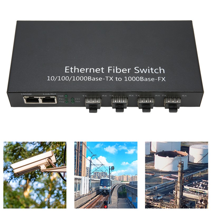 SFP Ethernet Fiber Switch Up To 120km 4 Optical Port