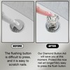 XQIGI Toilet Tank Button Pack of 4,Crystal Toilet Top Push