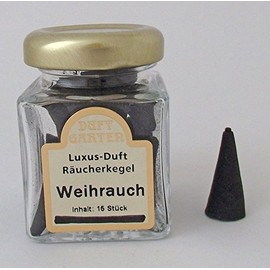 KVN Glass with 15 Incense Cones Frankincense