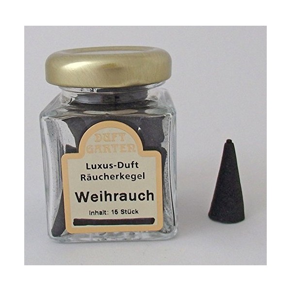 KVN Glass with 15 Incense Cones Frankincense