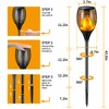 Solar Lights Outdoor 99 LED Higher & Larger Flickering Flame