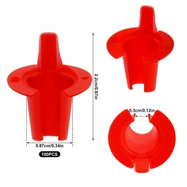 100pcs 02-55035 Anti-Short Bushing, 5/16 Inch FMC Electrical Cable Bushing Red Head Electrical Wire Connectors for 14/2-12/2 Cable