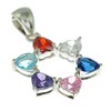 Star of David Pendant in Purple Crystals with 925 Sterling Silver Necklace