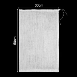 6 paquetes de tela de muselina de algodón suave o bolsas, para colar frutas, mantequilla, vino, filtro de leche en casa (50 x 30 cm, bolsa de muselina)