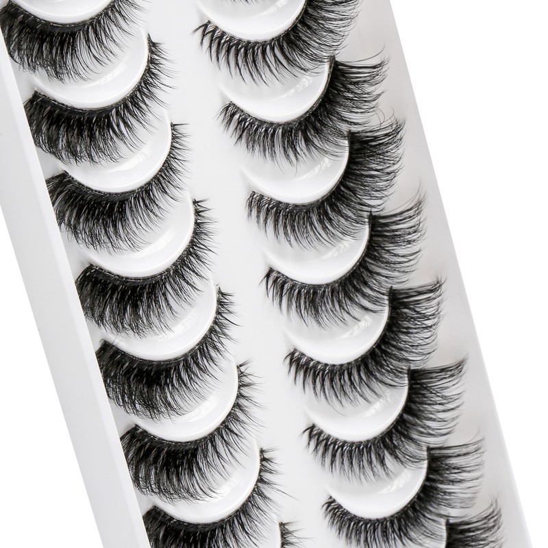 3D False Eyelashes, Natural Eyelashes, Pure Handmade Natural Look, Fluffy