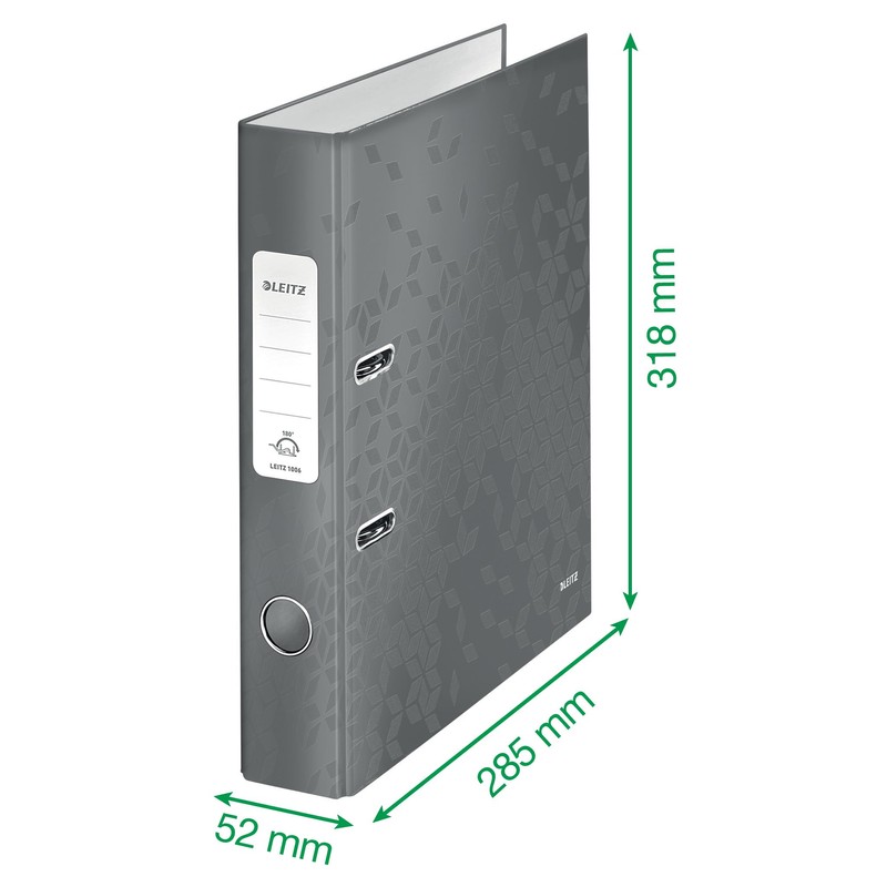 Leitz Wow 180° Lever Arch File, Red Lever Arch File,