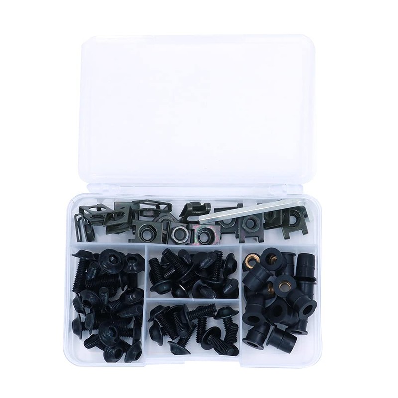 ANCLLO Motorcycle Screw and U Nut/U-Clip Fairing Windshield Body Modification