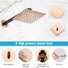 LCEVCGK Shower Faucet Set Bathroom Matte Black and Rose Gold