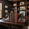 Rustic Horse Bookends Decorative Book Ends, 7.5" Resin Pair for