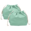 uxcell 2 Pcs Drawstring Makeup Bag, 7.3" Canvas Cosmetic Bag