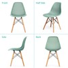 Giantex Set of 4 Modern Dining Chairs, Outdoor Indoor Shell