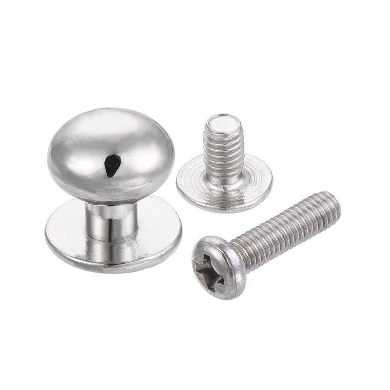 sourcing map 12mm Head Dia. Round Knobs Pull Handle, 10pcs
