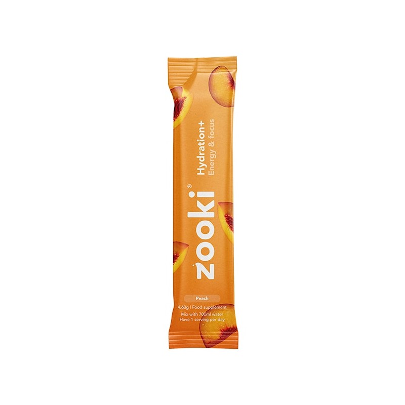 Zooki Hydration+ Energy & Focus Peach Flavour