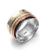 Silver Palace Radha Meditation Spinning Ring with Brass and Copper