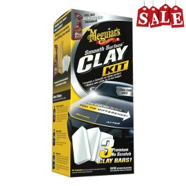 Meguiar's Smooth Surface Clay Kit - Safe and Easy Car Claying for a smooth.