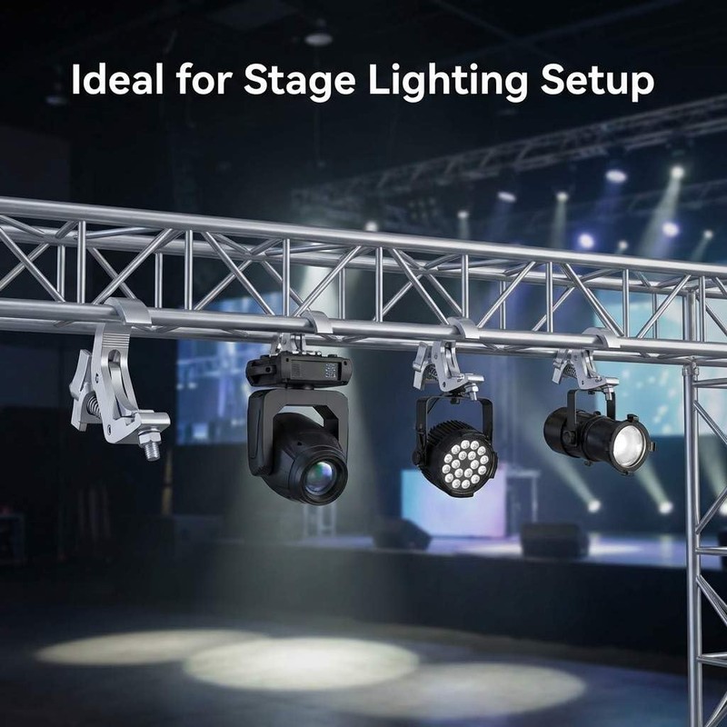 QWORK Aluminum Stage Light Truss Clamp 10 Pack, 1.18" to