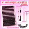 DIY Eyelash Extension Kit D Curl Fluffy Wispy Lash Clusters