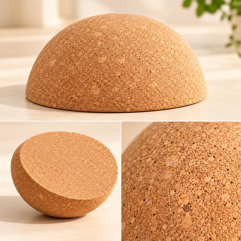 Cork Balance Dome for Yoga & Pilates – Natural Textured
