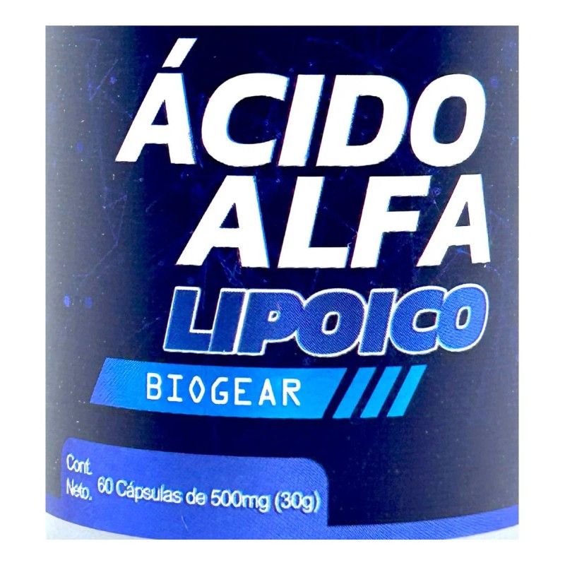Ácido Alfa Lipoico 60 Cápsulas Biogear