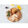 Lipper International Acacia Herringbone Round Cutting and Serving Board with