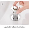 Bathroom Sink Stopper, Stainless Steel Removable Drain Strainer, Hair Catcher