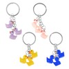 4 Pieces Duck Keychain, Cute Animal Keychain, Mini Resin Keychain,