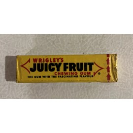 Wrigley’s Vintage 1960-70s Wrigley’s Juicy Fruit Chewing Gum Unopened Full Pack USA NOS