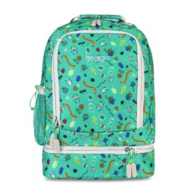 Bentgo Kids 2-in-1 Backpack & Insulated Lunch Bag - Durable 16” Backpack & Lunch Container in Unique Prints for School & Travel - Water Resistant, Padded & Large Compartments (Bug Buddies)