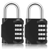 2 Pcs Combination Padlock, Heavy Duty Metal Padlock for Gym
