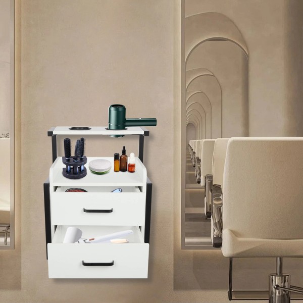 Unbranded NEW Black+White Salon Wall Cabinet Wall-mounted Storage Cabinet With