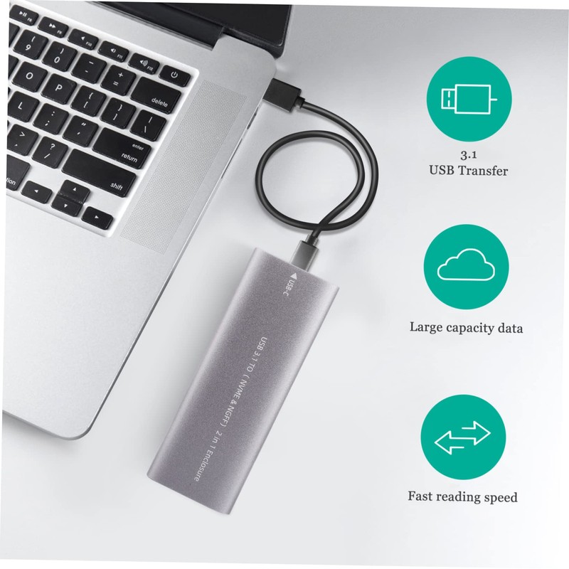 CAXUSD Portable Drive External Hard Disk Dual C Compact Design