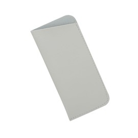 FEISEDY B1194 Eyeglass Case, Leather, Sunglasses Case, Slim, Thin, Soft, Carrying, 0.5 oz (15 g), Ultra Lightweight, Easy to Use, Stylish, Men's, Women's,, gray