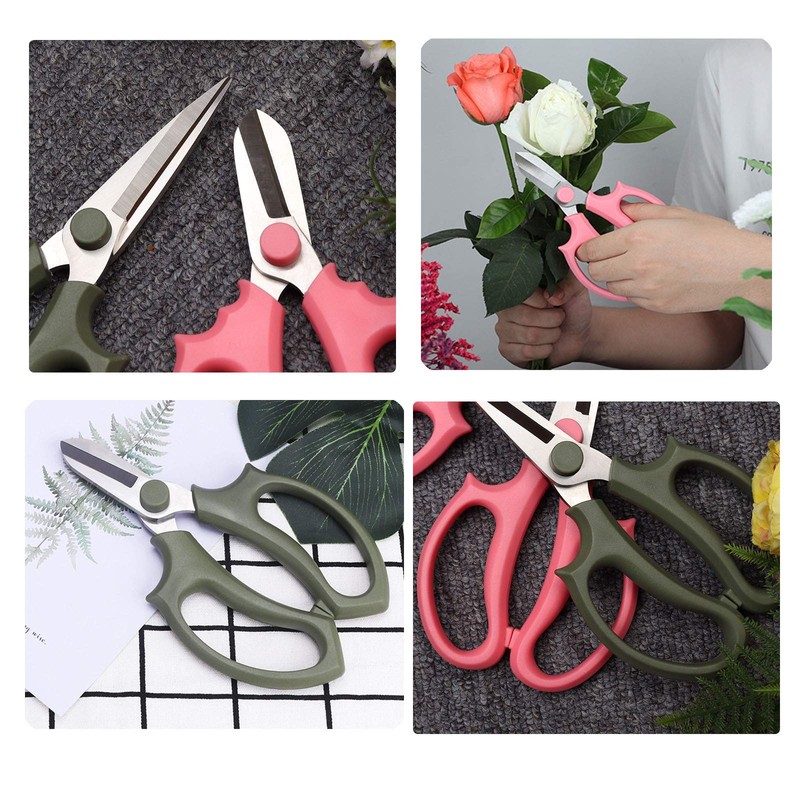 Leize Flower Scissors, Premium Thickened Stainless Steel Floral Shears, Strong