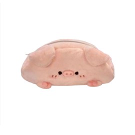 EZBUYGO Large Capacity Pencil Case, Pen Case, Storage Bag, Stationery, Small Case, Cosmetics, Pencil Storage, Large Capacity, Cute, 3D Design, Animal, Pink Pig, School Entrance Celebration, Gift