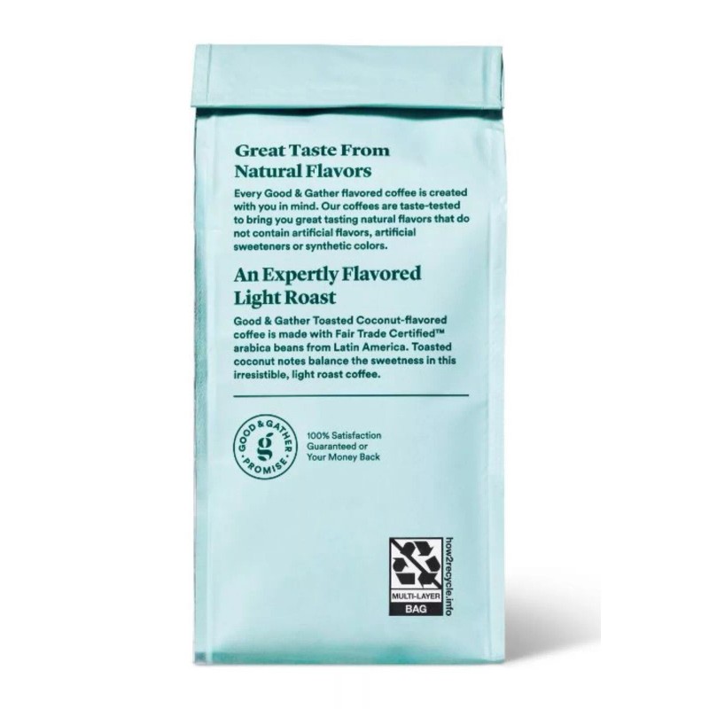 GOOD & GATHER 2 Pack TOASTED COCONUT Natural Flavors GROUND