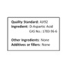 NuSci Pure D-Aspartic Acid (DAA) Powder AJI Quality Standard (1000