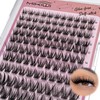 MIKIWI Self Adhesive Eyelashes, 10-16mm Pre Glued Eyelashes Clusters No