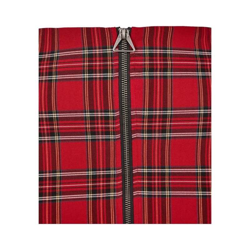 Urban Classics Women's Short Checker Skirt Dress, Multicoloured (Red/Blk 00200)