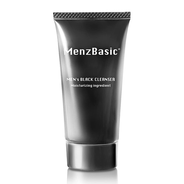 Men's Basic Black Cleanser, 3-Way Facial Cleanser, Skin Care, Beauty Pack, Charcoal Cleansing, 2.5 oz (70 g)