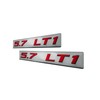 ERPART 5.7 LT1 RED on Silver Highly Polished Real Aluminum