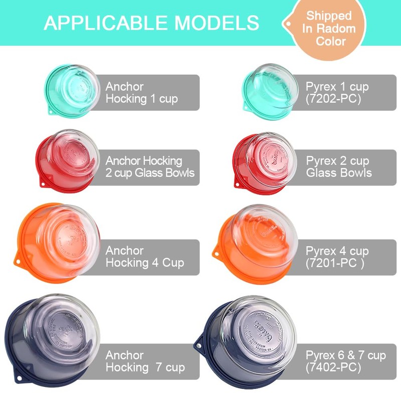 Sophico Round Silicone Storage Cover Lids Replacement for Anchor Hocking