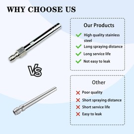 Pressure Washer Long Range Chemical Nozzle, Shooter Tip with Colorful Pressure Washer Tips Compatible with Ladder Saver for 1000 to 6000 Psi Pressure Washing, 1/4’’ Quick Connect, 3.5-6 GPM