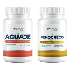 Naíma Suplemento Aguaje Fenogreco Cápsulas Vegano Sin Gluten Pack 2 Frascos                                                                           