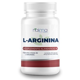 NAIMA L-Arginina 1000 mg por dosis | 100 Cápsulas | Suplemento 100% Puro y Sin Aditivos | Apoyo a Rendimiento Físico y Energía Natural | Pure L-Argini