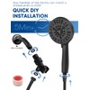 Pavezo 5-Inch High Pressure Handheld Shower Head with 10-Mode Powerhead,
