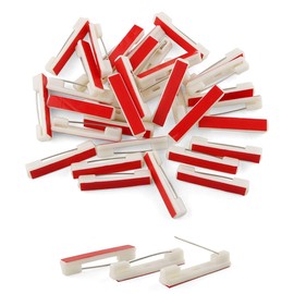 E-outstanding Self-Adhesive Safety Pin 50PCS 1.42 inches White Adhesive Flat Back Bar Pins for ID Badges, Ribbons,Nametags and Crafting