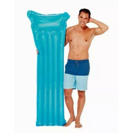 Playday Play Day Inflatable Transparent Air Mat Blue Pool Float Adult Sz 5’6” FREE SHIP