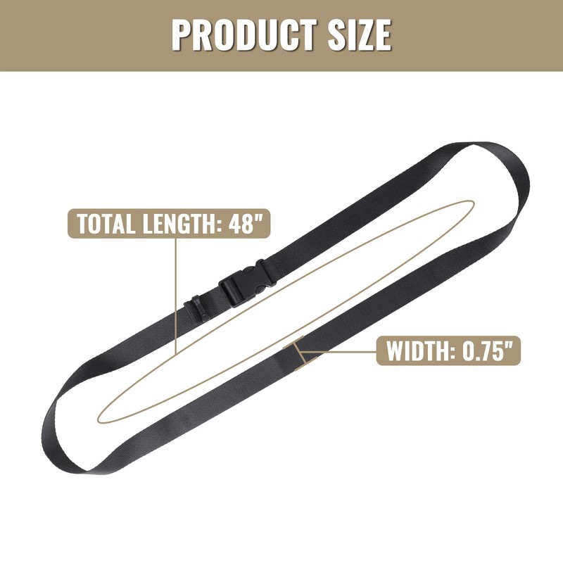 0.75”x48” Utility Straps with Buckle Quick Release Buckle Straps with